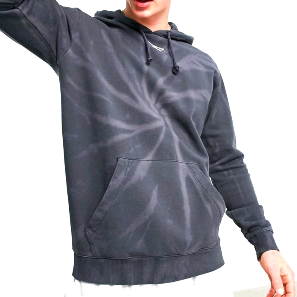 Reebok TieDye Hoodie in Washed Black